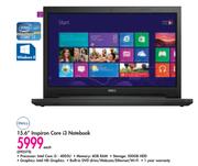 Dell 15.6" Inspiron Core i3 Notebook-Each