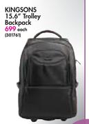 Kingsons 15.6" Trolley Backpack-Each