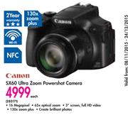 Canon SX60 Ultra Zoom Powershot Camera