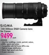 Sigma 150-500mm DSLR Camera Lens For Canon