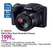 Canon SX410 Ultra Zoom Powershot Camera