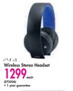 PS4 Wireless Stereo Headset-Each