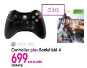 Xbox 360 Controller Plus Battlefield 4-Per Bundle