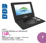 9" Portable DVD Player + 300 Game CD DVP-937B+Game