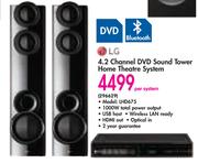 LG 4.2 Channel DVD Sound Tower Home Theatre System LHD67-Per System