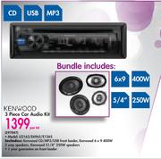 Kenwood 3 Piece Car Audio Kit U2163/E6965/E1365-Per Kit