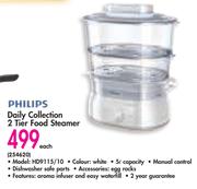 Philips Daily Collection 2 Tier Food Steamer HD9115/10-Each