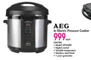 AEG 6Ltr Pressure Cooker EPC6000-Each