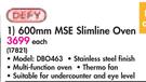 Defy 600mm MSE Slimline Oven DBO463-Each
