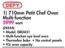Defy 710mm Petit Chef Oven Multi Function DBO431-Each