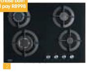 Defy 600mm 4 Burner Gas On Glass Hob DHG130-Each