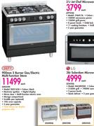 Defy 900mm 5 Burner Gas/Electric Multi Function Stove DGS162A-Each