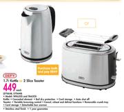 Deffy 1.7L Kettle Or 2 Slice Toaster WK630S/TA63OS-Each