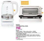 Taurus 2L Digital Glass Kettle 958300 Plus Taurus Toastadora Toaster