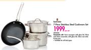 Russell Hobbs 7 Piece Stainless Steel Cookware Set-Per Set