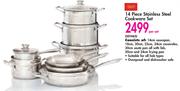 Hart 14 Piece Stainless Steel Cookware Set-Per Set