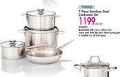 7 Piece Stainless Steel Cookware Set-Per Set