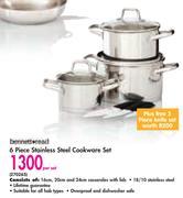 6 Piece Stainless Steel Cookware Set-Per Set