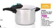 Fagor 6Ltr Stainless Steel Pressure Cooker-Each