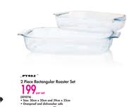 Pyrex 2 Piece Rectangular Roaster Set-Per Set