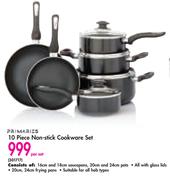 Primaries 10 Piece Non Stick Cookware Set-Per Set