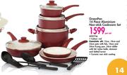 Green Pan 14 Piece Aluminnium Non Stick Cookware Set-Per Set