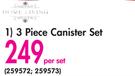 Home Living 3 Piece Canister Set-Per Set