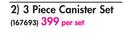 3 Piece Canister Set-Per Set