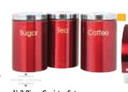 Home Living 3 Piece Canister Set-Per Set