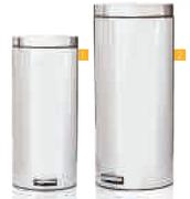 30L Stainless Steel Pedal Bin-Per Set