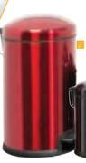 Home Living 30Ltr Pedal Bin In Red Or Grey-Each