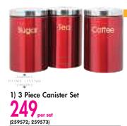 Home Living 3 Piece Canister Set-Per Set