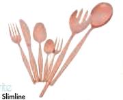 4 Piece Slimline Metallic Dessert Spoons,Forks Or Knives-Per Set