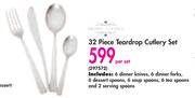 Home Living 32 Piece Teardrop Cutlery Set-Per Set