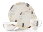 Primaries Feathers Loose New Bone Dinner Plate-Each