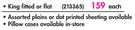 Primaries King Fitted Or Flat Sheeting-Each