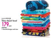 Velour Beach Towel-Each