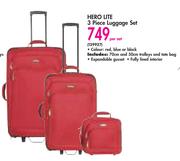 Hero Lite 3 Piece Luggage Set-Per Set