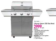 Terrace Leisure 3 Burner Saturn 220 Gas Braai-Each
