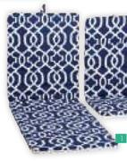Harbour Cafe Geometric High Back Cushion-Each