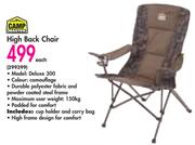 Camp Master High Back Chair Deluxe 300-Each