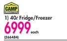 Camp Master 40ltr Fridge/Freezer-Each