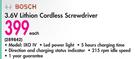 Bosch 3.6V Lithion Cordless Screwdriver IXO IV