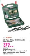 Bosch 70-Piece X-Line Drill/Driver Bit And Plier Set 2607017197-Per Set