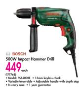 Bosch 500W Impact Hammer Drill PSB500RE