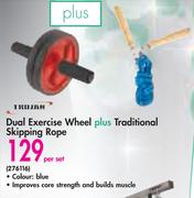 Trojan Dual Exercise Wheel+ Traditional Skipping Rope-Per Set