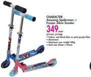 Character Amazing Spiderman Or Frozen 34Cm Scooter-Each