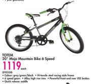 Totem 20" Mojo Mountain Bike 6 Speed-Each