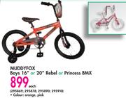Muddyfox Boys 16" Or 20" Rebel Or Princess BMX-Each