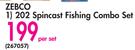 Zebco 202 Spincast Fishing Combo Set-Per Set